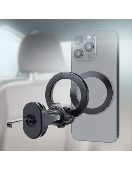 
„MagSafe“ išmaniojo telefono laikiklis automobiliui – juodas
