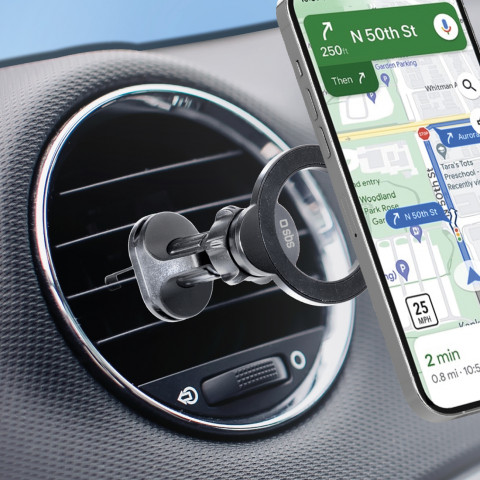 
„MagSafe“ išmaniojo telefono laikiklis automobiliui – juodas
