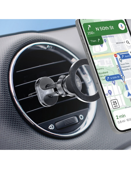 
„MagSafe“ išmaniojo telefono laikiklis automobiliui – juodas
