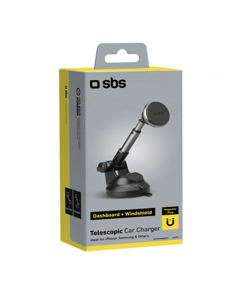 
„MagSafe“ teleskopinis automobilio išmaniojo telefono laikiklis – juodas
