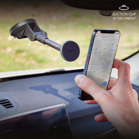 
„MagSafe“ teleskopinis automobilio išmaniojo telefono laikiklis – juodas
