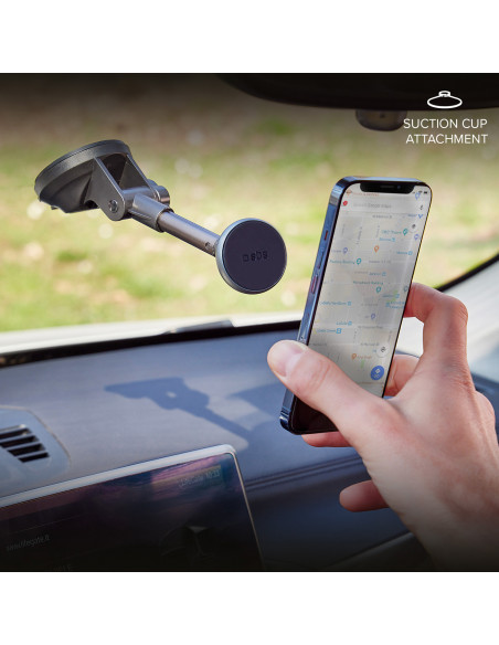 
„MagSafe“ teleskopinis automobilio išmaniojo telefono laikiklis – juodas
