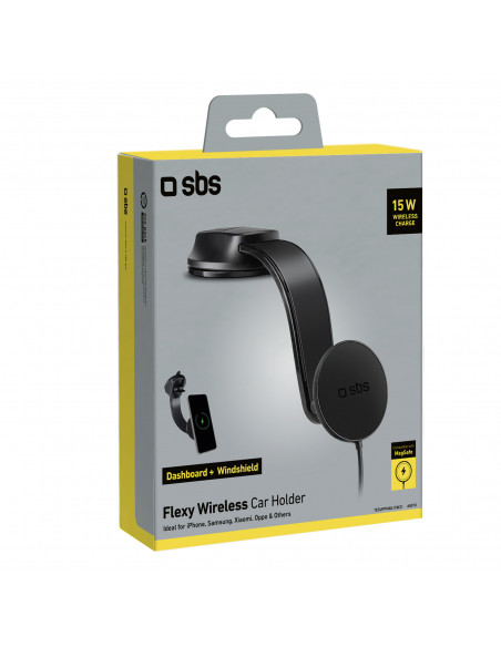 
Išmaniojo telefono laikiklis automobiliui su belaidžiu „MagSafe“ įkrovikliu – juodas
