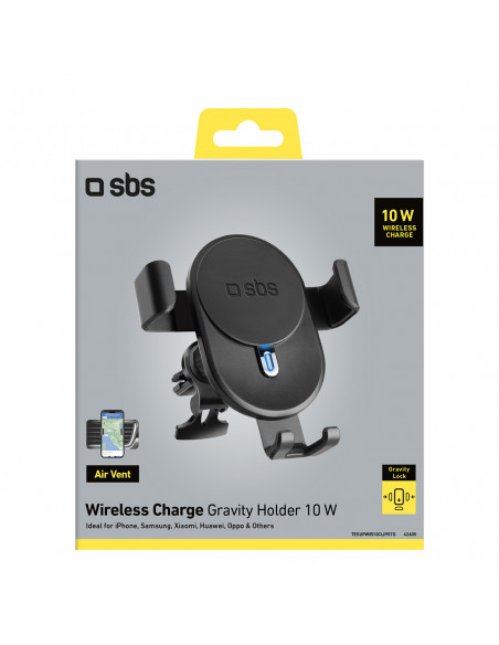 
Išmaniojo telefono laikiklis automobiliui su 10 W indukciniu įkrovikliu – juodas
