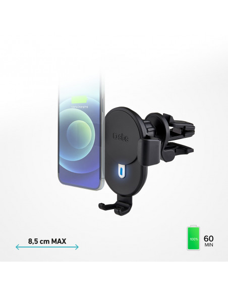 
Išmaniojo telefono laikiklis automobiliui su 10 W indukciniu įkrovikliu – juodas
