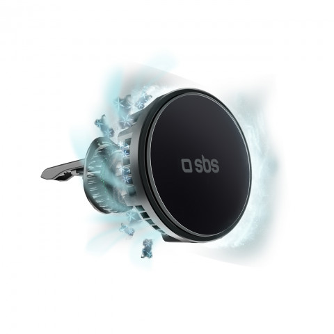 
Automobilinis išmaniojo telefono laikiklis su indukciniu įkrovikliu aušinimo grotelėms - juodas
