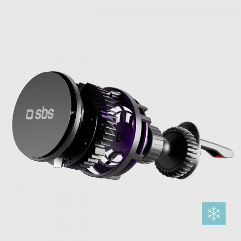 
Automobilinis išmaniojo telefono laikiklis su indukciniu įkrovikliu aušinimo grotelėms - juodas
