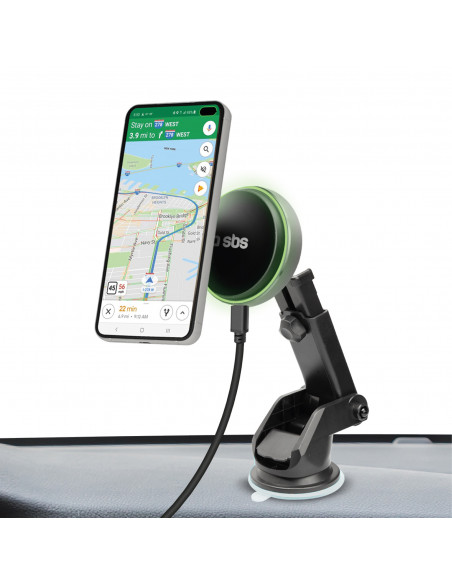 
Teleskopinis išmaniojo telefono laikiklis su belaidžiu „MagSafe“ įkrovikliu, skirtas priekiniam stiklui ir prietaisų sk...