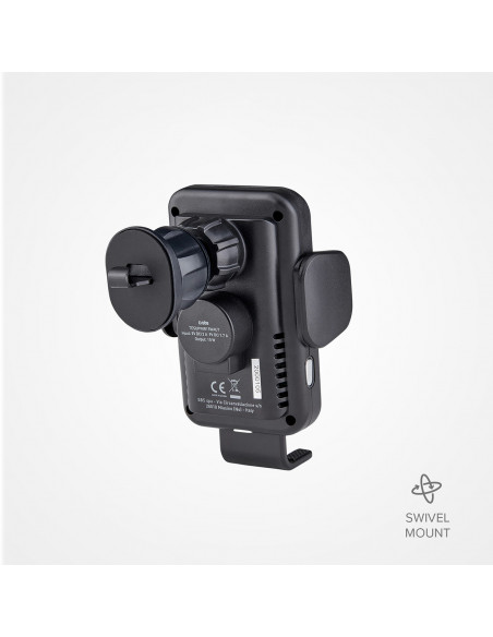 
Automobilinis išmaniojo telefono laikiklis su belaidžiu įkrovikliu, skirtas oro išleidimo angai – juodas
