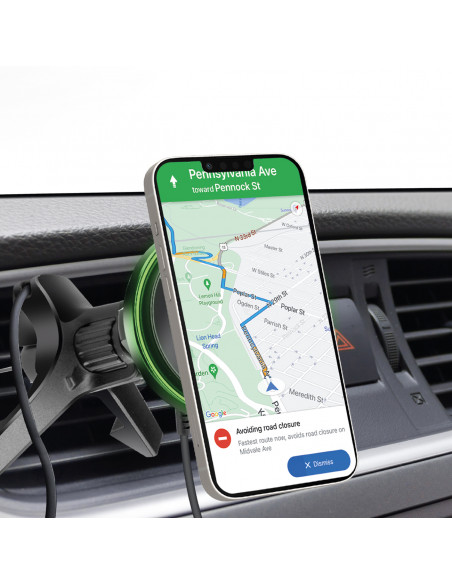 
„MagSafe“ belaidžio įkroviklio išmaniojo telefono laikiklis – juodas
