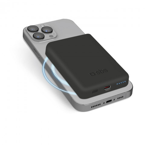 
5000 mAh USB-C „MagSafe“ belaidis įkroviklis – juodas
