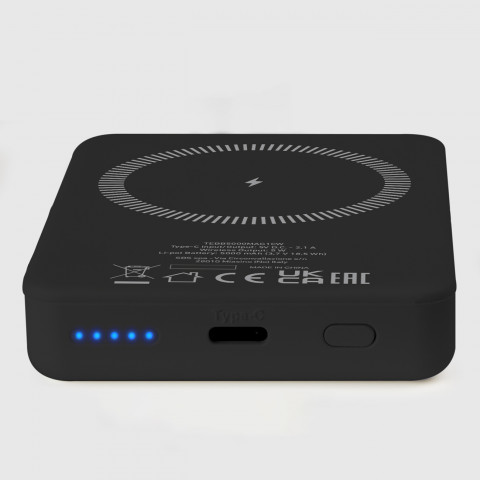 
5000 mAh USB-C „MagSafe“ belaidis įkroviklis – juodas
