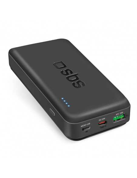 
Nešiojamoji baterija 20000 mAh PD USB-C USB-A Micro USB 20W – juoda
