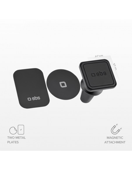 
Magnetinis telefono laikiklis automobilio ventiliacijos angai - juodas
