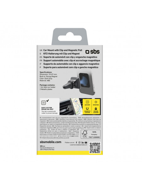 
Magnetinis telefono laikiklis automobilio ventiliacijos angai - juodas
