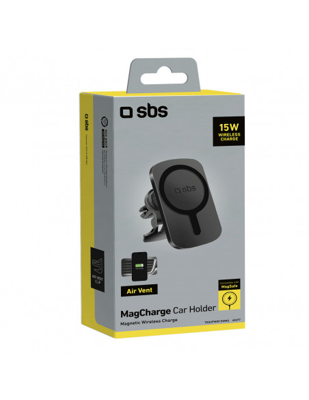 
Išmaniojo telefono laikiklis automobiliui su „MagSafe“ įkrovikliu – juodas
