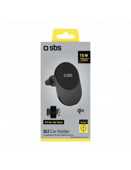 
„MagSafe“ belaidis automobilinis įkroviklio laikiklis – juodas
