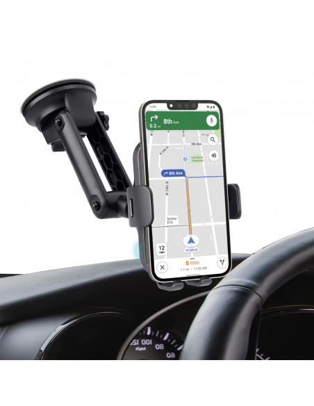 
Automobilinis laikiklis su 15 W belaidžiu įkrovikliu - juodas
