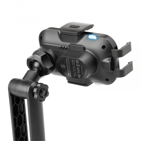 
Automobilinis laikiklis su 15 W belaidžiu įkrovikliu - juodas
