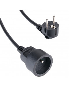 
Elektros ilgintuvas su įžeminimu, 1 lizdas, 2 m - juodas
