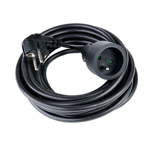 
Elektros ilgintuvas su įžeminimu, 1 lizdas, 5 m - juodas
