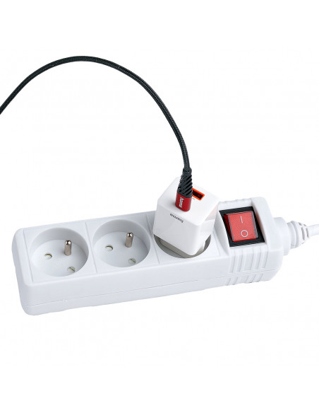 
Maitinimo laido ilgintuvas, 3 lizdai, 1,5 m - baltas
