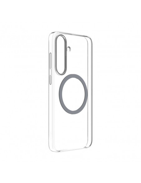 
„Samsung Clear Magnet Case“ silikoninis galinis dėklas su magnetiniu žiedu, skirtas „Samsung Galaxy S25“ - skaidrus
