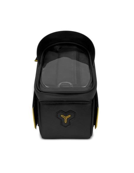 Dviračio rėmo krepšys su telefono dėklu 1l juodas