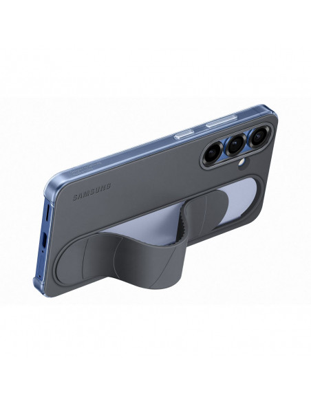 
„Samsung Galaxy S25“ dėklas su stovu, juodas
