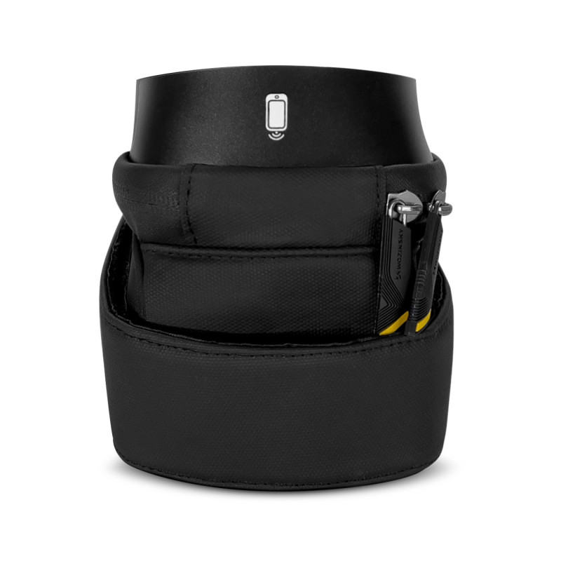 Dviračio rėmo krepšys su telefono dėklu 1l juodas