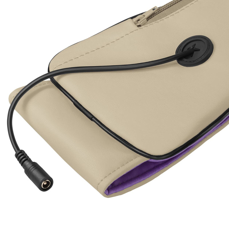 Kaklo, pečių, nugaros masažuoklis su šildymu 12V/230V smėlio spalvos