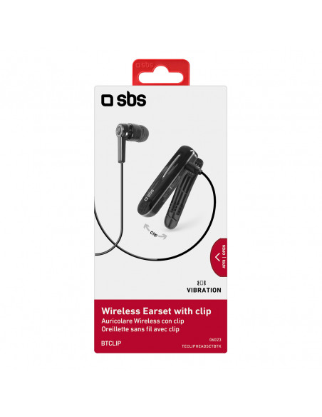 
Belaidės „Bluetooth“ ausinės su segtuku – juodos
