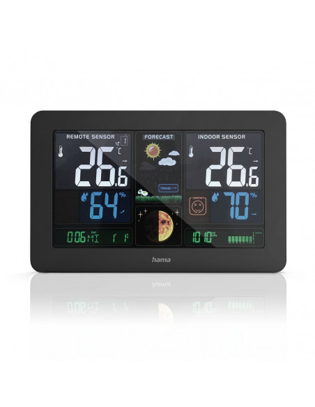 
Hama Premium meteorologinė stotelė su spalvotu USB ekranu - juoda
