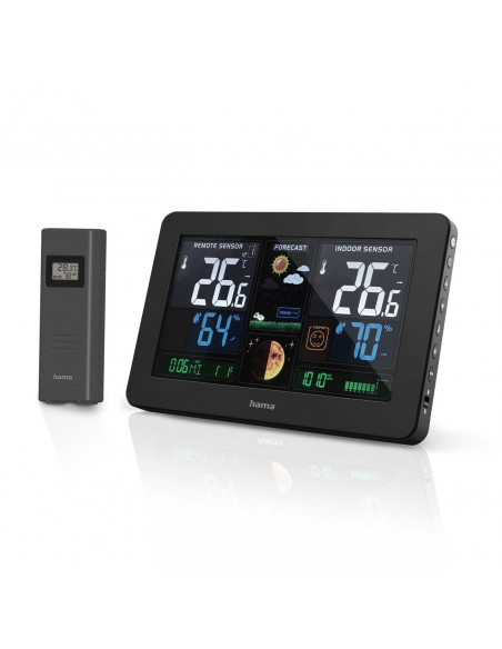 
Hama Premium meteorologinė stotelė su spalvotu USB ekranu - juoda
