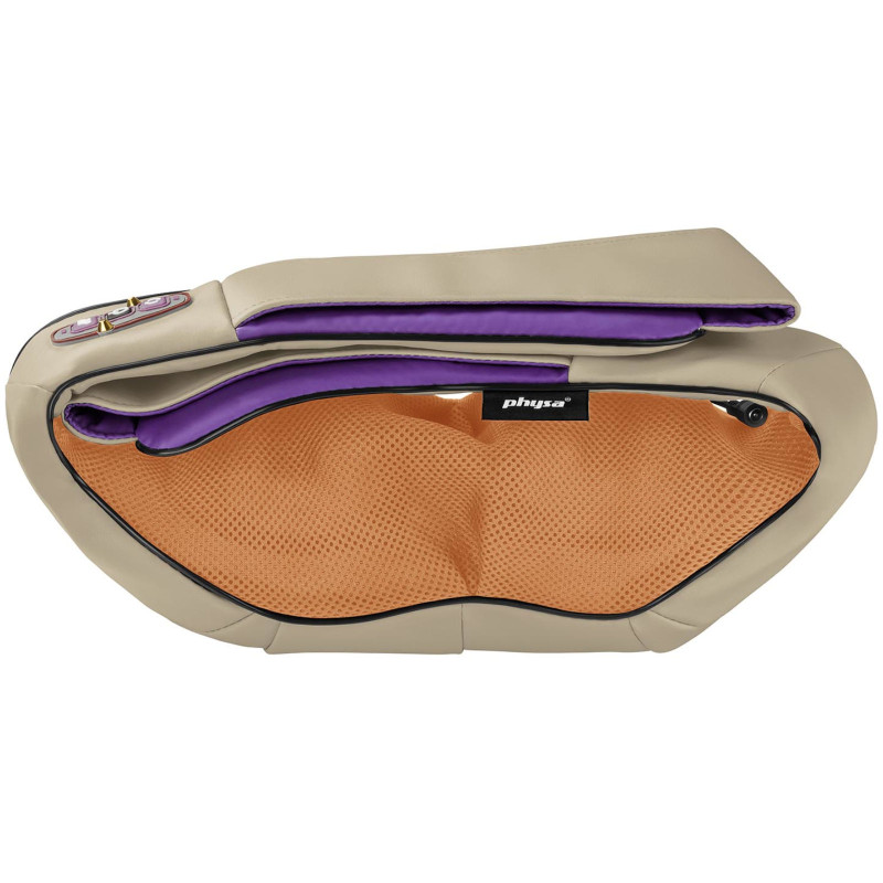 Kaklo, pečių, nugaros masažuoklis su šildymu 12V/230V smėlio spalvos