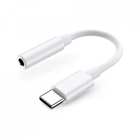 
„Samsung DAC USB-C“ ausinių adapteris – 3,5 mm mini lizdas – baltas
