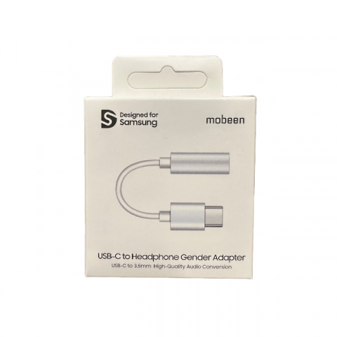 
„Samsung DAC USB-C“ ausinių adapteris – 3,5 mm mini lizdas – baltas
