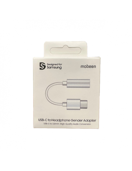 
„Samsung DAC USB-C“ ausinių adapteris – 3,5 mm mini lizdas – baltas
