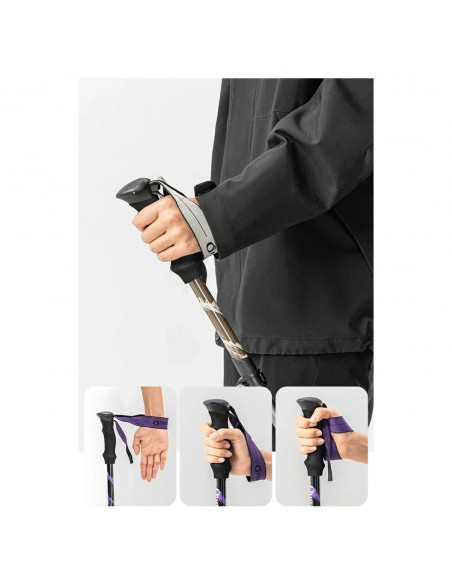 
Šiaurietiško ėjimo aliuminio lazdos trekingui, 110–130 cm – violetinės
