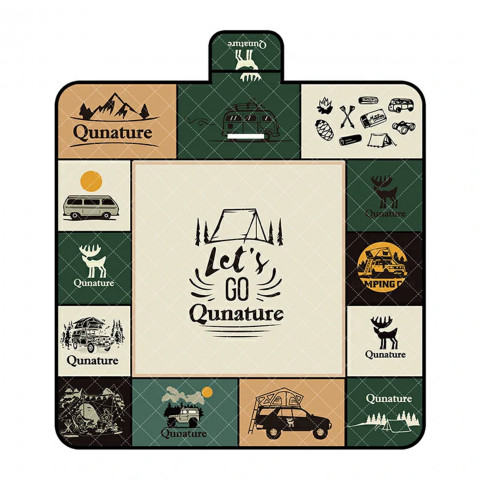 
Pikniko kilimėlis, atsparus vandeniui, turistinė antklodė 2 x 2 m - įvairiaspalvis
