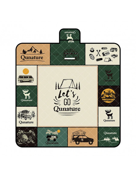 
Pikniko kilimėlis, atsparus vandeniui, turistinė antklodė 2 x 2 m - įvairiaspalvis
