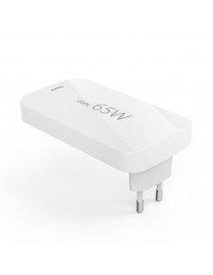 
Sulankstomas GaN USB-C USB-A 65W sieninis įkroviklis – baltas
