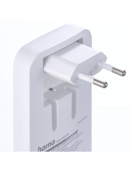 
Sulankstomas GaN USB-C USB-A 65W sieninis įkroviklis – baltas
