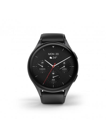 
„Hama 8900 GPS AMOLED“ 1,43 colio išmanusis laikrodis su silikoniniu dirželiu – juodas
