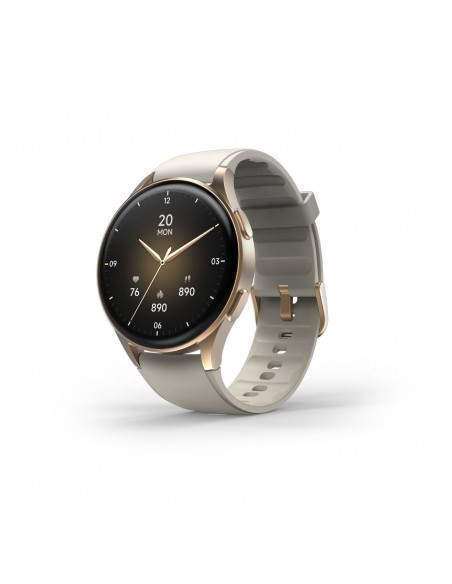 
„Hama 8900 GPS AMOLED 1.32“ išmanusis laikrodis su smėlio spalvos silikoniniu dirželiu – auksinis
