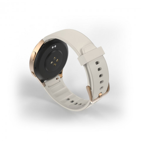 
„Hama 8900 GPS AMOLED 1.32“ išmanusis laikrodis su smėlio spalvos silikoniniu dirželiu – auksinis
