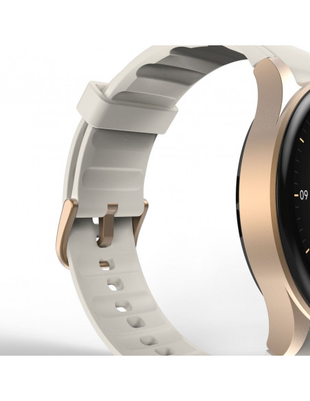 
„Hama 8900 GPS AMOLED 1.32“ išmanusis laikrodis su smėlio spalvos silikoniniu dirželiu – auksinis
