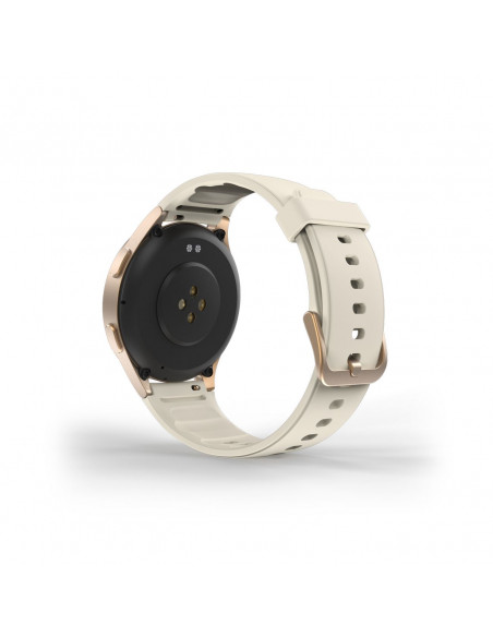 
„Hama 8900 GPS AMOLED 1.32“ išmanusis laikrodis su smėlio spalvos silikoniniu dirželiu – auksinis
