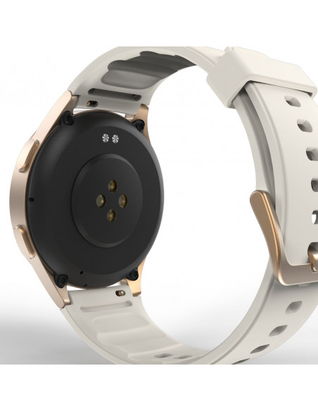 
„Hama 8900 GPS AMOLED 1.32“ išmanusis laikrodis su smėlio spalvos silikoniniu dirželiu – auksinis
