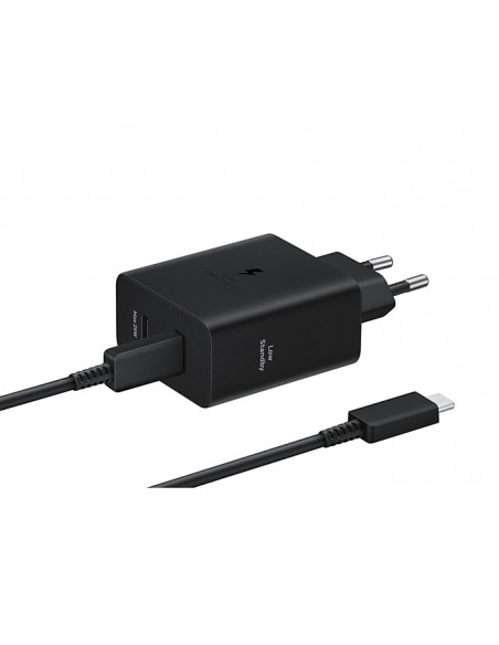 
„Samsung USB-C 50W“ sieninis įkroviklis su USB-C laidu – juodas
